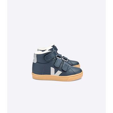 Dětské Vysoké Veja ESPLAR MID FURED LEATHER Tmavě Blankyt | CZ 686EBC